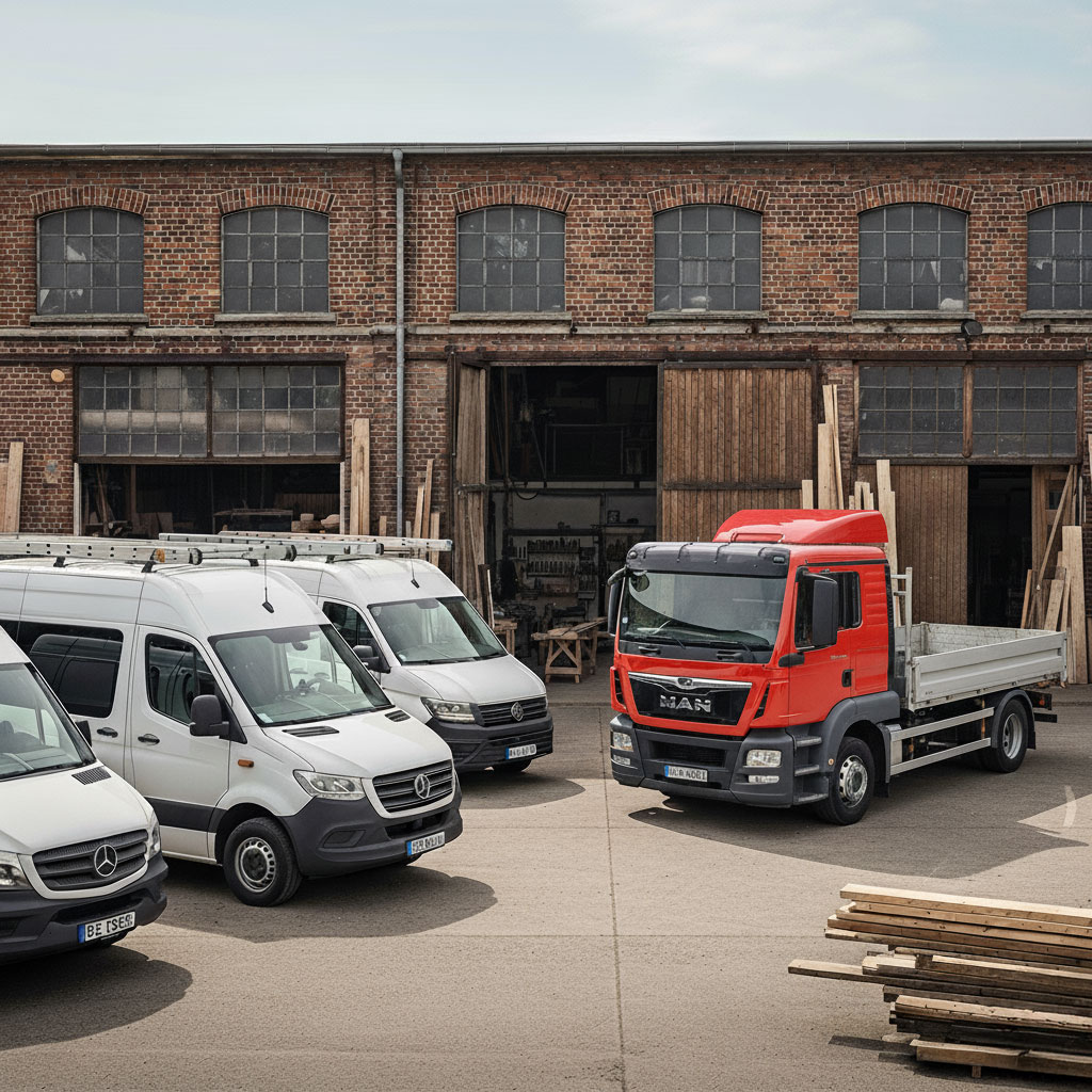 Handwerksbetrieb mit Fuhrpark